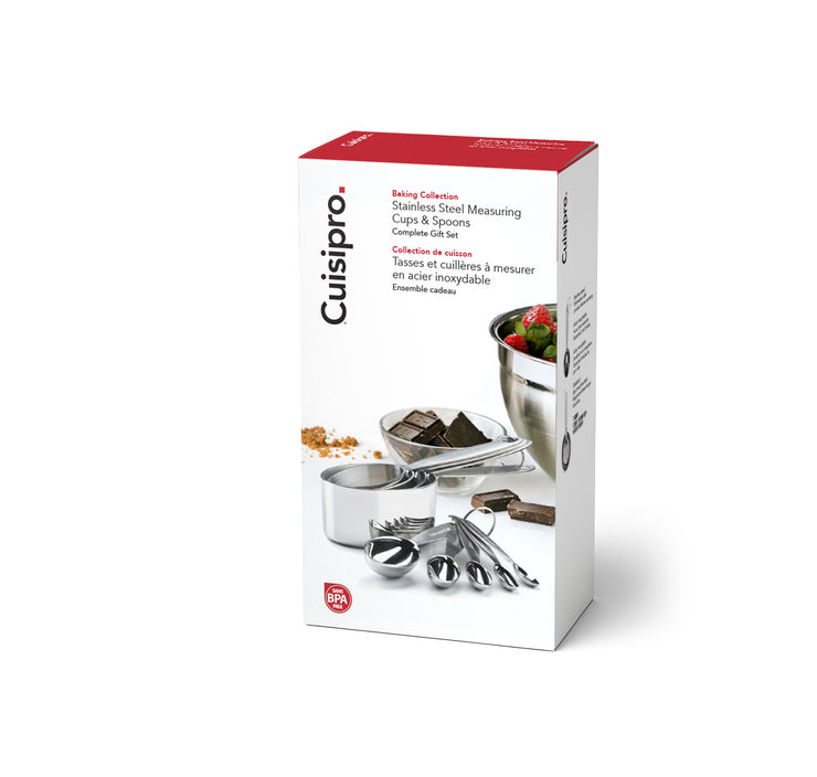 Cuisipro Stainless Steel Measuring Cups and Spoon Set