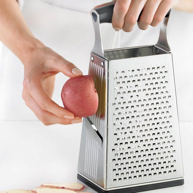 Choice 9 4-Sided Stainless Steel Box Grater with Soft Grip