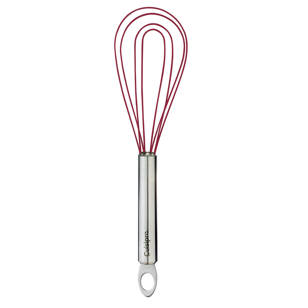 Cuisipro 8 inch Silicone Flat Whisk Red