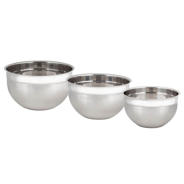 Cuisipro  Silver Stainless Steel Mixing Bowl - Set of 3 - Cuisipro USA